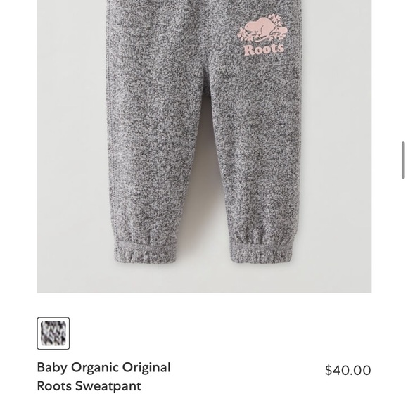 NWOT Roots Baby Organic Original Full Zip Hoodie and Sweats Salt and Pepper Set - Picture 4 of 12